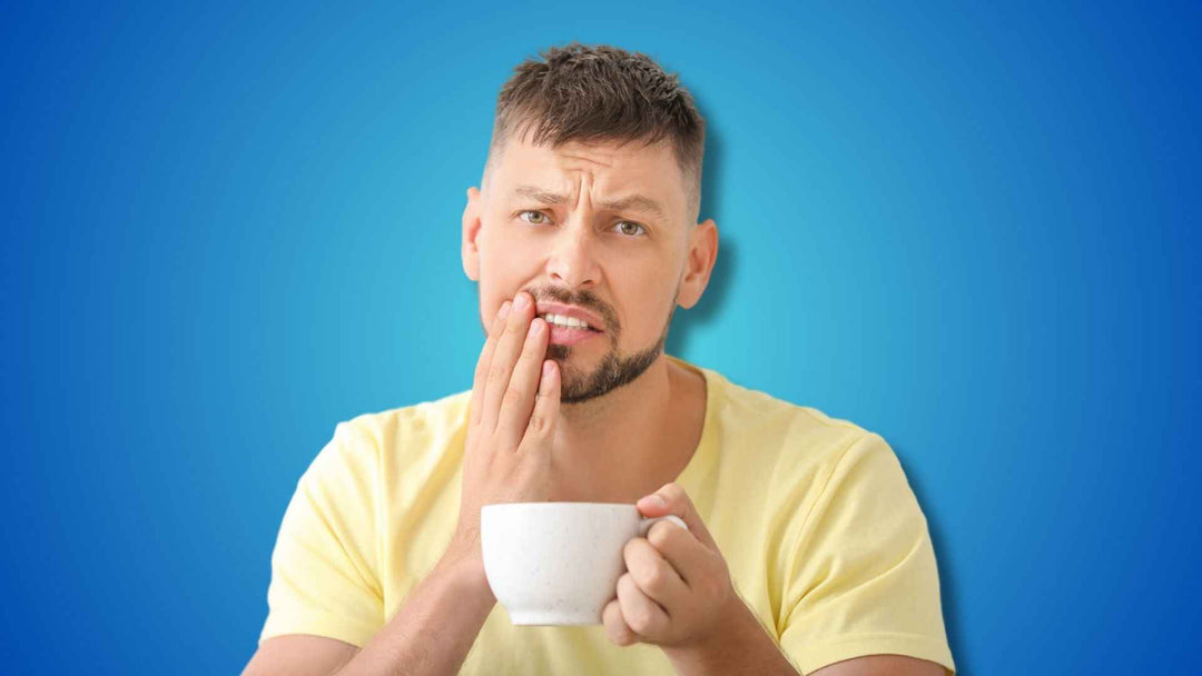 A man having coffee